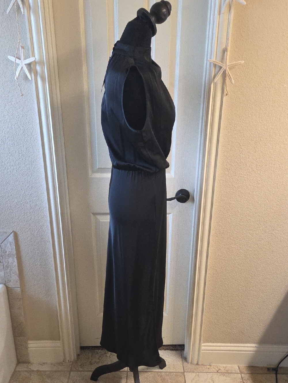 Draped One-Shoulder Black Dress NWT SMALL - Picture 12 of 16